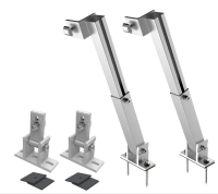 Solarpanel Halterung, Dach Aufständerung, Balkon- Wandhalter Befestigung Montage 74 - 130cm variabel