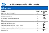 S2 Ziegeldach Clickmontage-Set für 2 PV-Module vertikal
