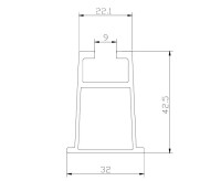 S2 Aluprofil – Clicksystem 119 cm lang