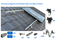 S2 Ziegeldach Clickmontage-Set für PV-Module mit...