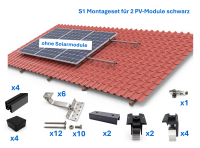 Ziegeldach Montage-Set für 2 PV-Module...